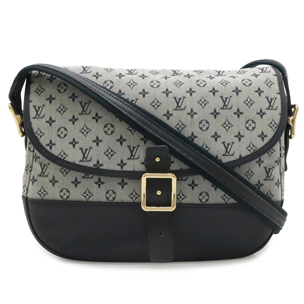 LOUIS VUITTON Monogram Belanger Crossbody Bag Canvas Leather Blue Navy Blue